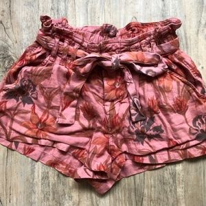 Free People Pink Flowy Short